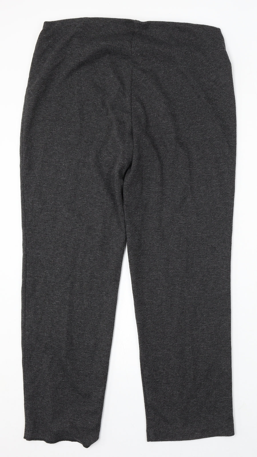 Classic Womens Grey Polyester Trousers Size 14 L29 in Regular