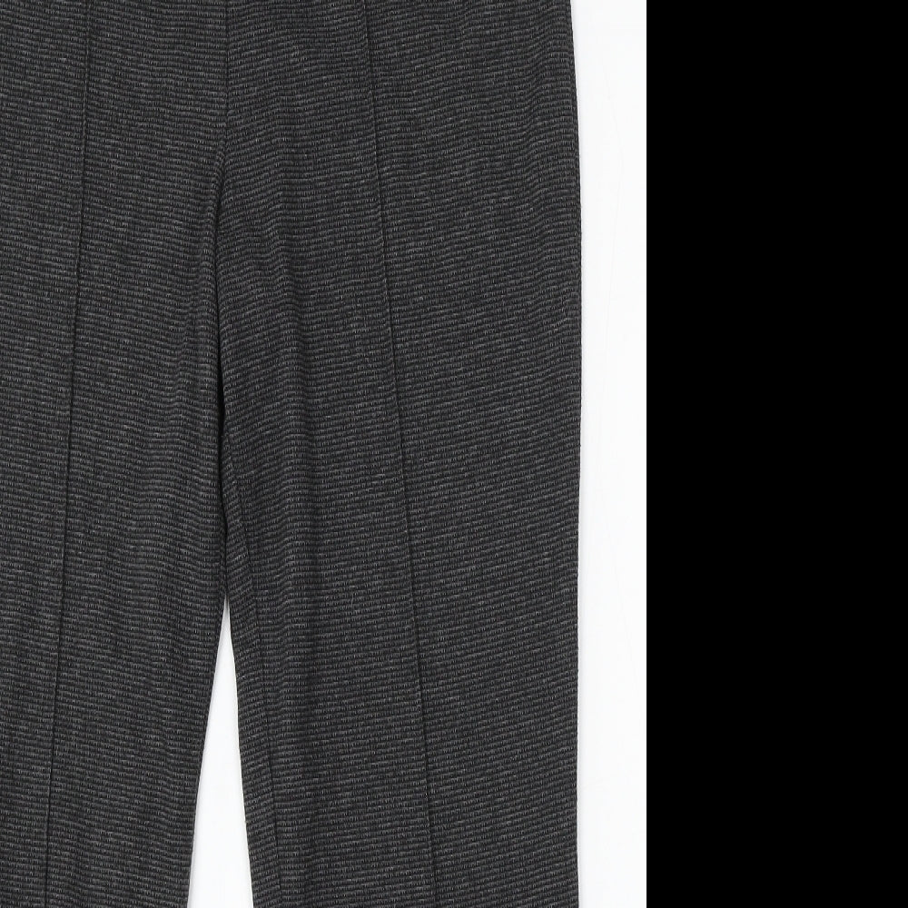 Classic Womens Grey Polyester Trousers Size 14 L29 in Regular