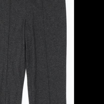 Classic Womens Grey Polyester Trousers Size 14 L29 in Regular