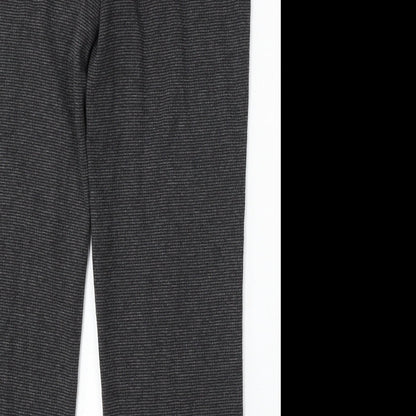 Classic Womens Grey Polyester Trousers Size 14 L29 in Regular