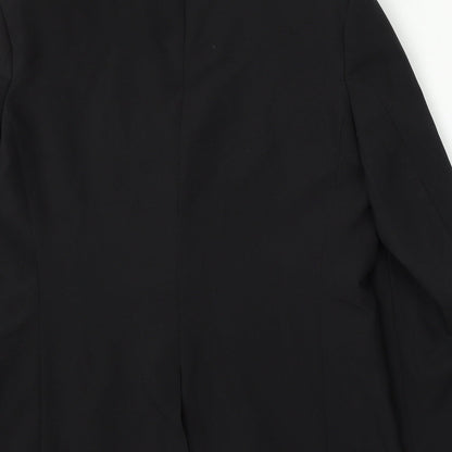 George Mens Black Polyester Jacket Suit Size 42