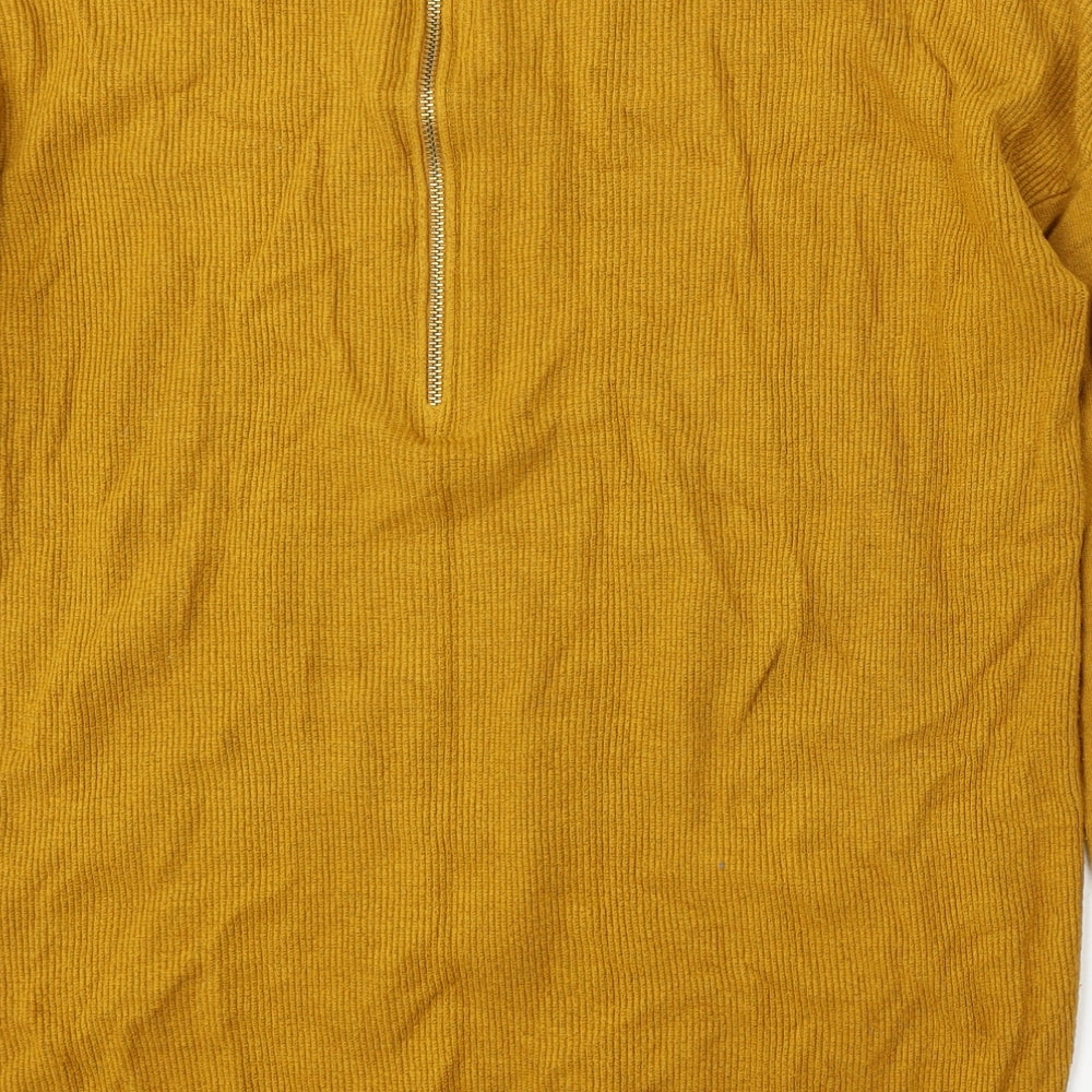 Atmosphere Womens Yellow Round Neck Viscose Pullover Jumper Size M