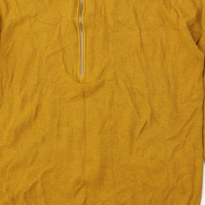 Atmosphere Womens Yellow Round Neck Viscose Pullover Jumper Size M