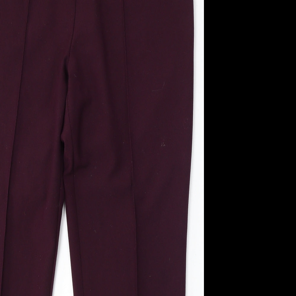 Arista Collection Womens Purple Polyester Trousers Size 16 L30 in Regular