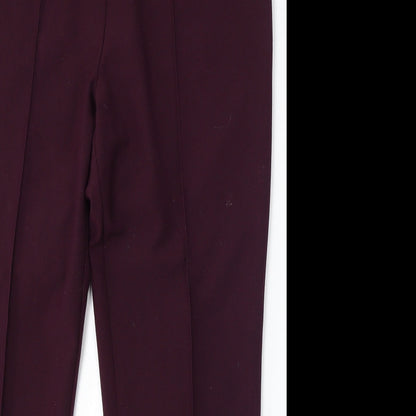 Arista Collection Womens Purple Polyester Trousers Size 16 L30 in Regular