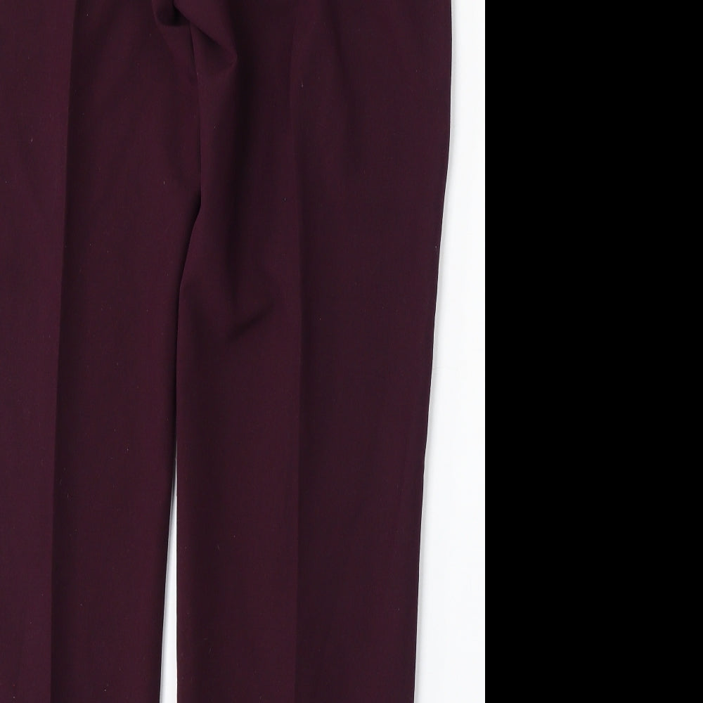 Arista Collection Womens Purple Polyester Trousers Size 16 L30 in Regular