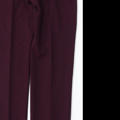 Arista Collection Womens Purple Polyester Trousers Size 16 L30 in Regular