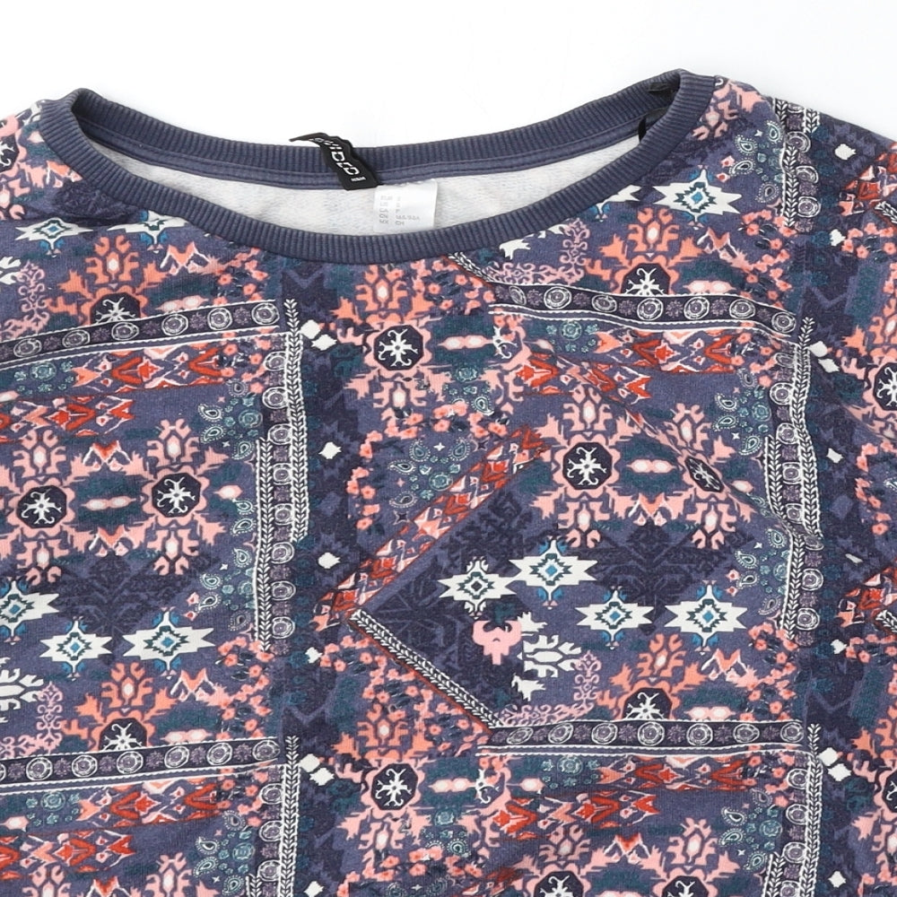 Womens UK Size S Divided by H&M Multicoloured Pullover Sweatshirt