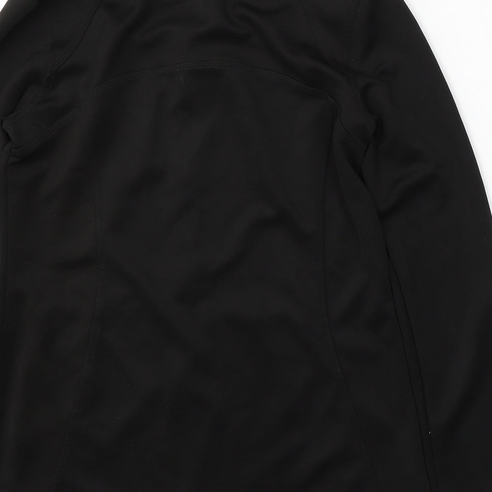 Layers Womens Black Polyester Pullover Sweatshirt Size M Zip