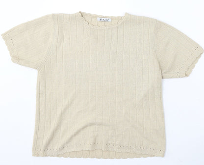 Womens UK Size 10 Berkertex Beige Pullover Jumper