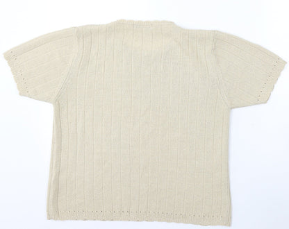 Womens UK Size 10 Berkertex Beige Pullover Jumper