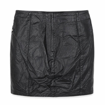 Divided by H&M Womens Black Polyurethane Straight & Pencil Skirt Size 8