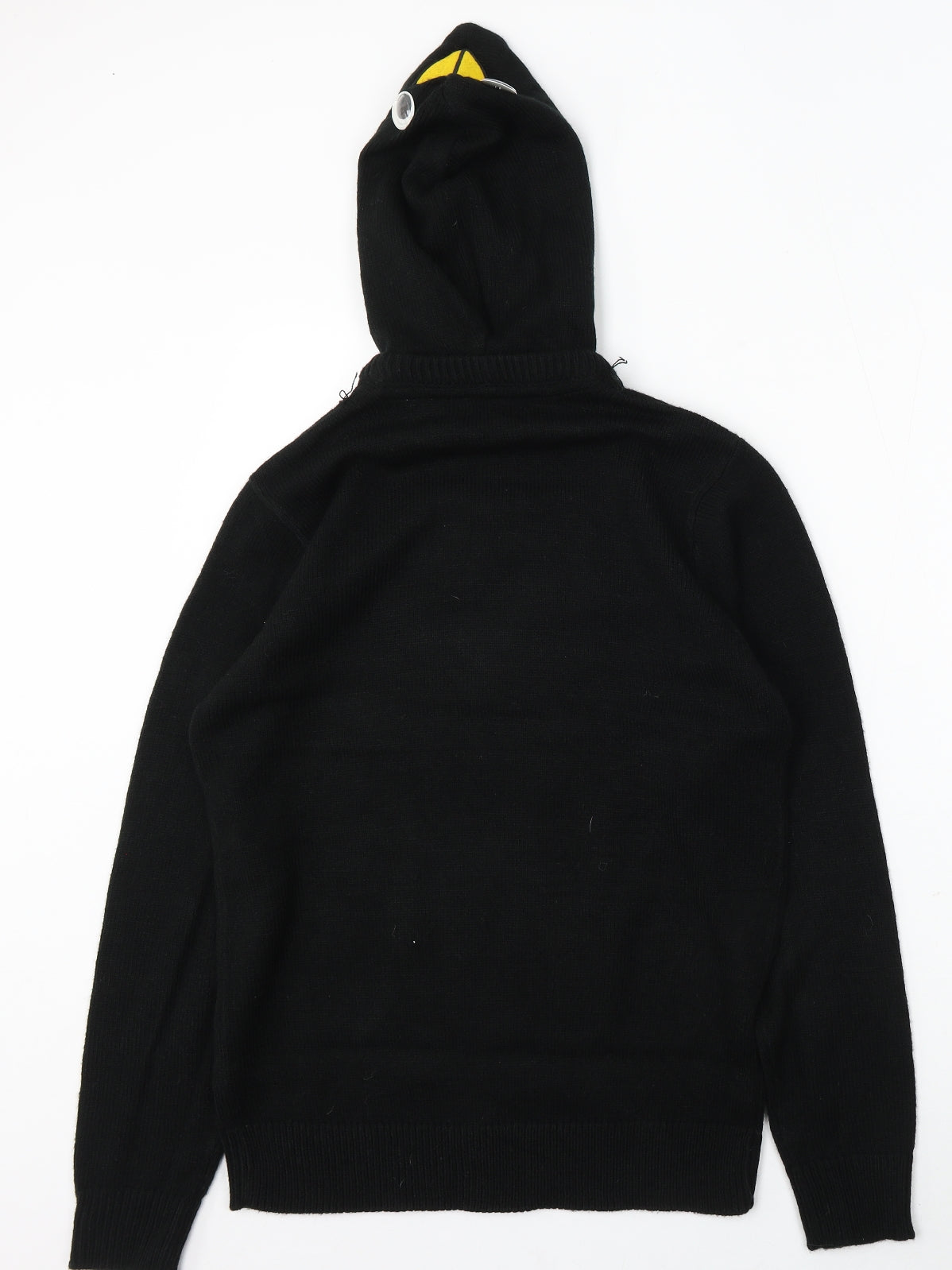 Peacocks Mens Black Round Neck Acrylic Pullover Jumper Size S - Penguin Jumper