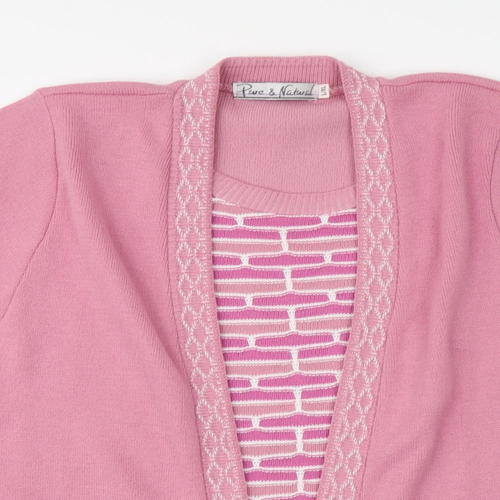 Womens UK Size L Pure & natural Pink Pullover Jumper