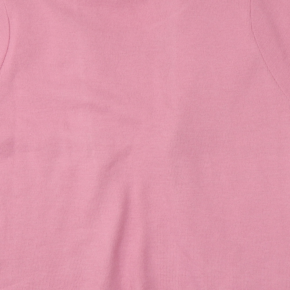Womens UK Size L Pure & natural Pink Pullover Jumper