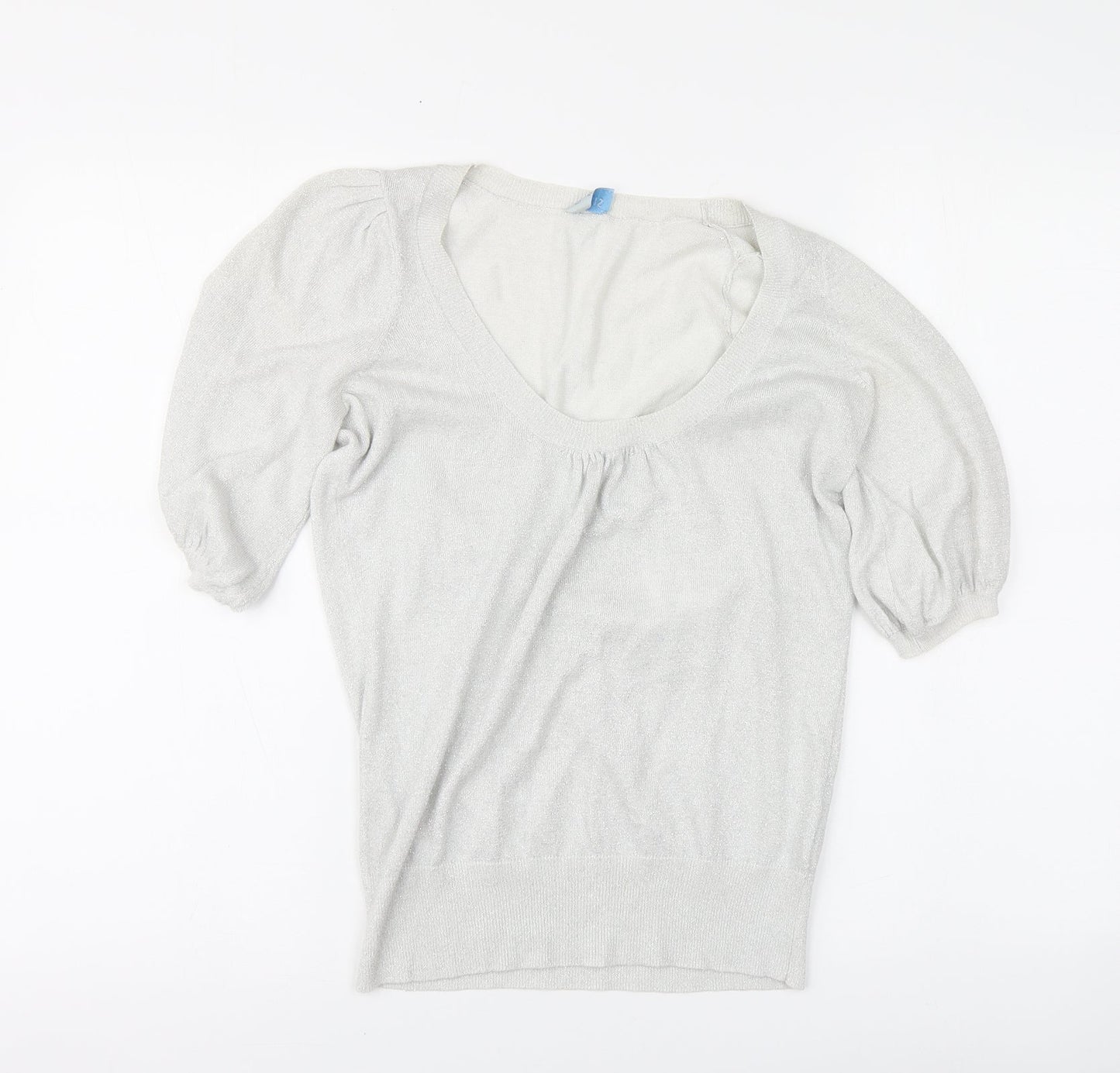 Womens UK Size 8 Oasis Silver Pullover Jumper