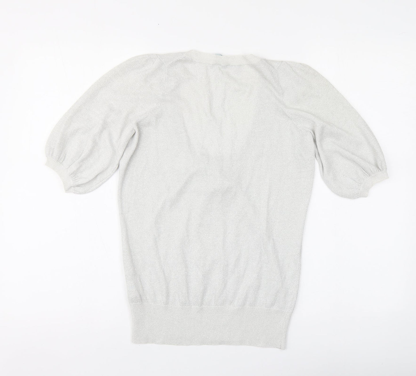 Womens UK Size 8 Oasis Silver Pullover Jumper