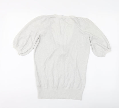 Womens UK Size 8 Oasis Silver Pullover Jumper