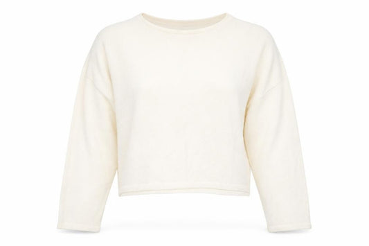 New Look Womens Ivory Round Neck Acrylic Pullover Jumper Size L