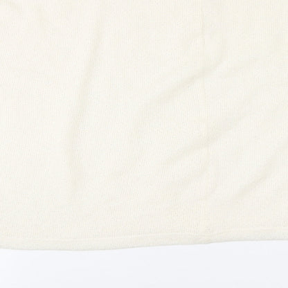 New Look Womens Ivory Round Neck Acrylic Pullover Jumper Size L