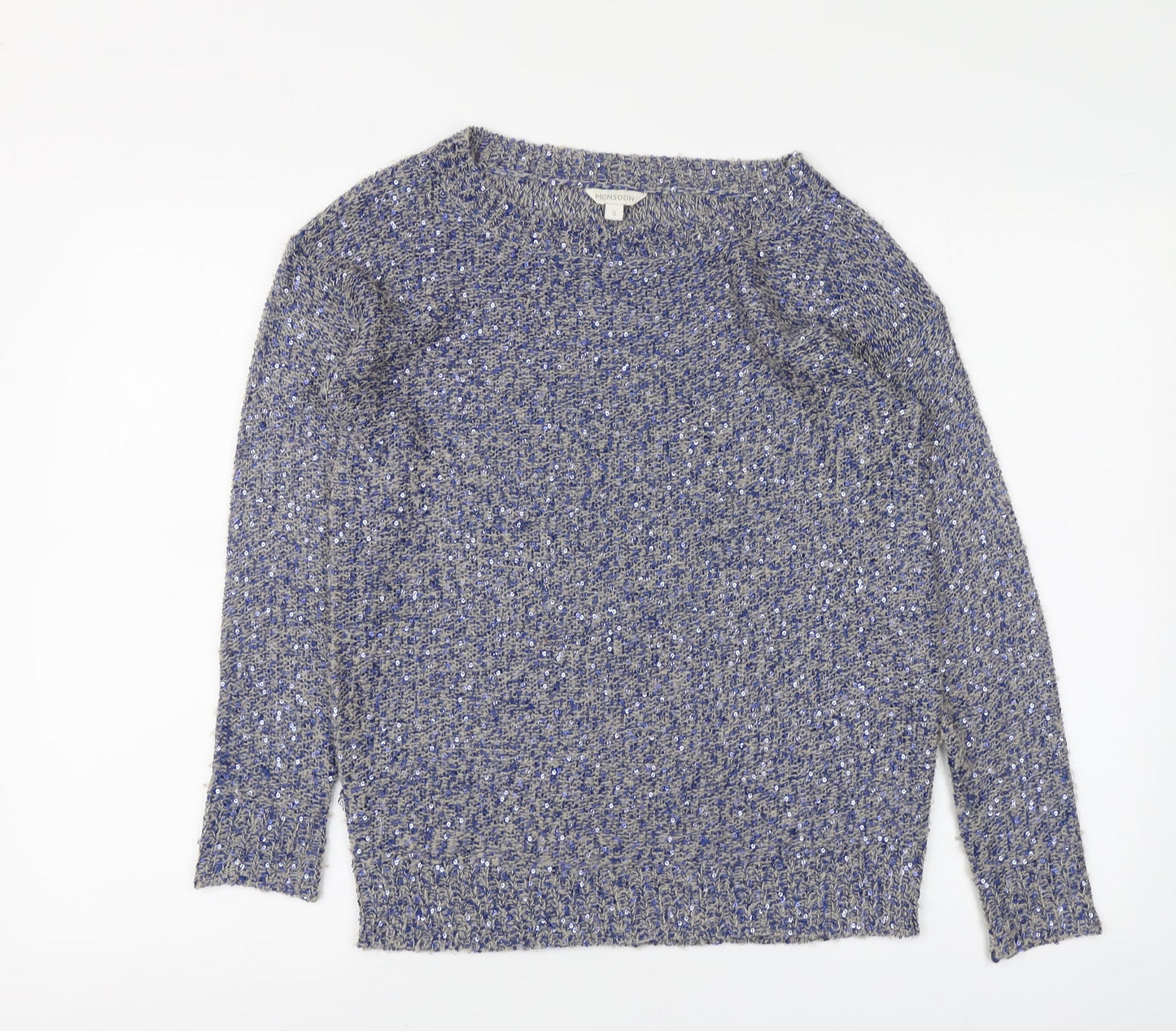 Womens UK Size S Monsoon Blue Pullover Jumper