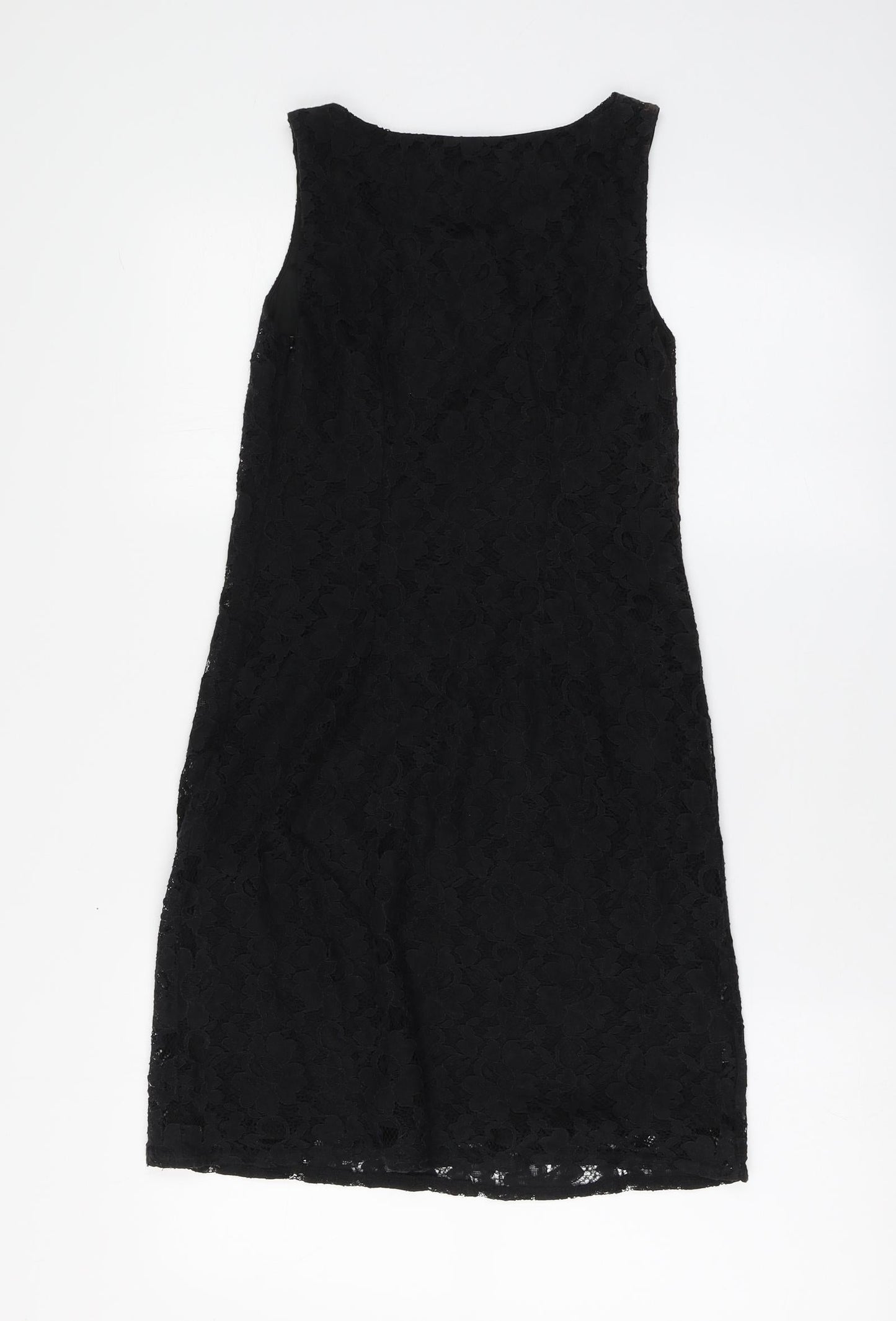 F&F Womens Black Cotton A-Line Size 8 Round Neck