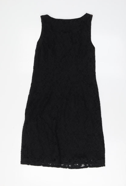 F&F Womens Black Cotton A-Line Size 8 Round Neck