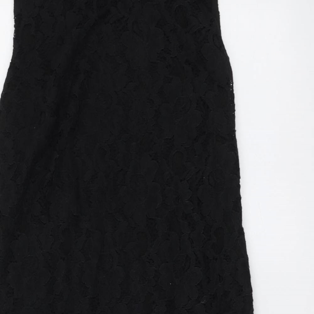 F&F Womens Black Cotton A-Line Size 8 Round Neck