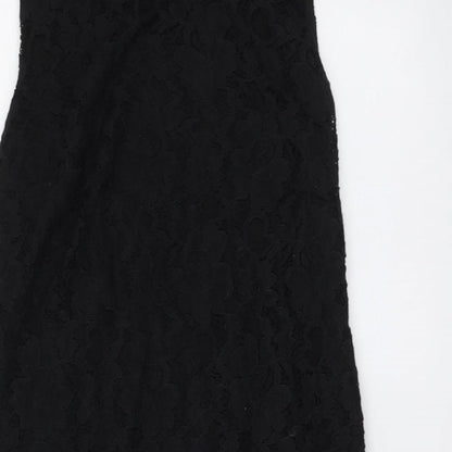 F&F Womens Black Cotton A-Line Size 8 Round Neck