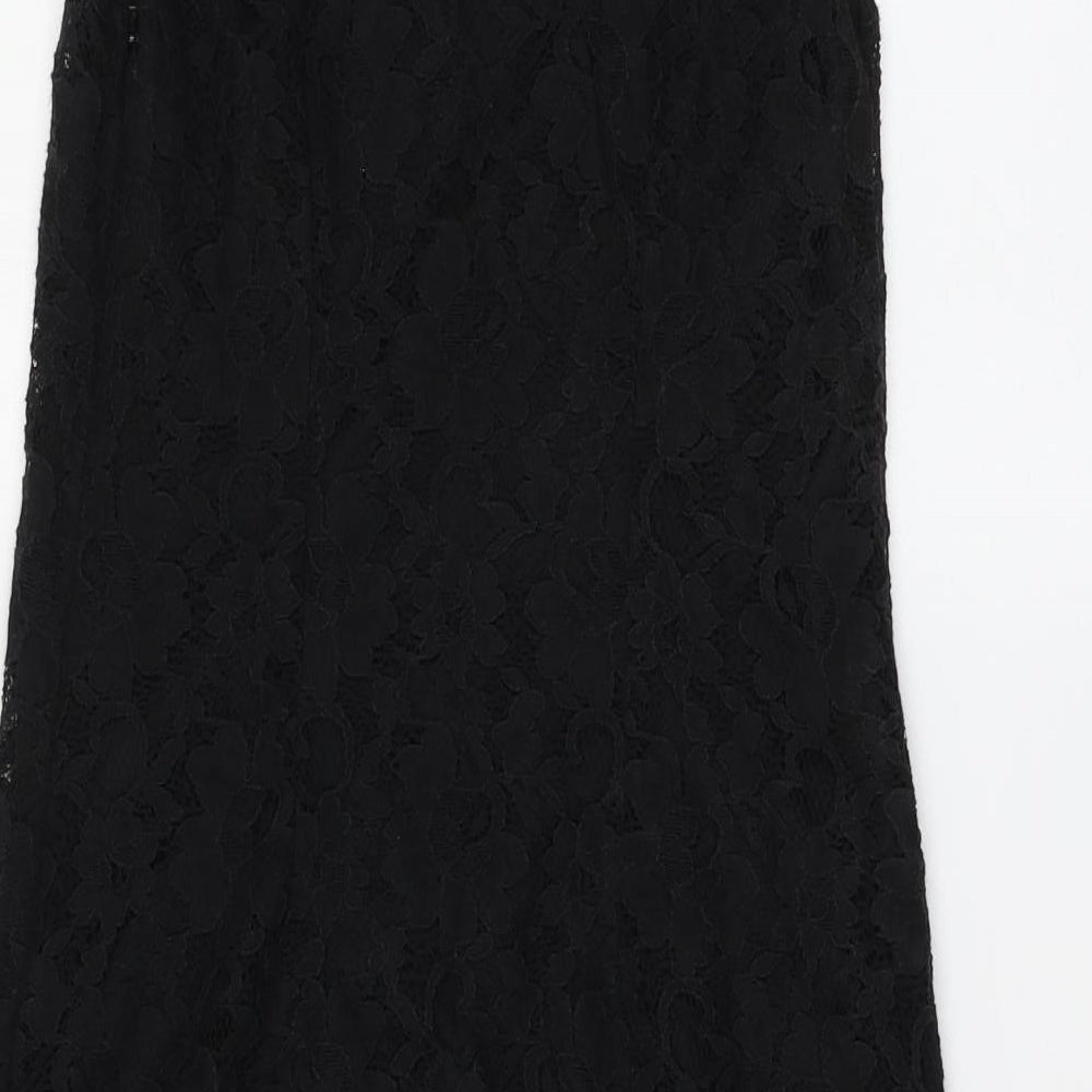 F&F Womens Black Cotton A-Line Size 8 Round Neck