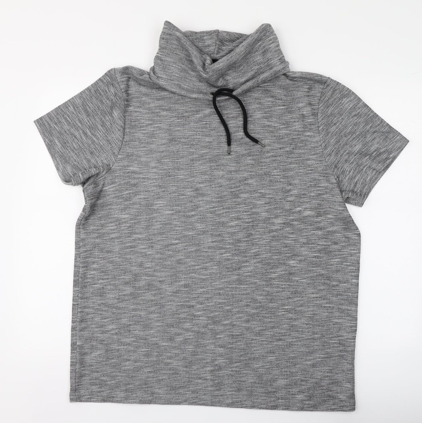 River Island Womens Grey Polyester Pullover Hoodie Size L