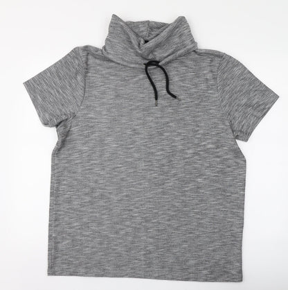 River Island Womens Grey Polyester Pullover Hoodie Size L