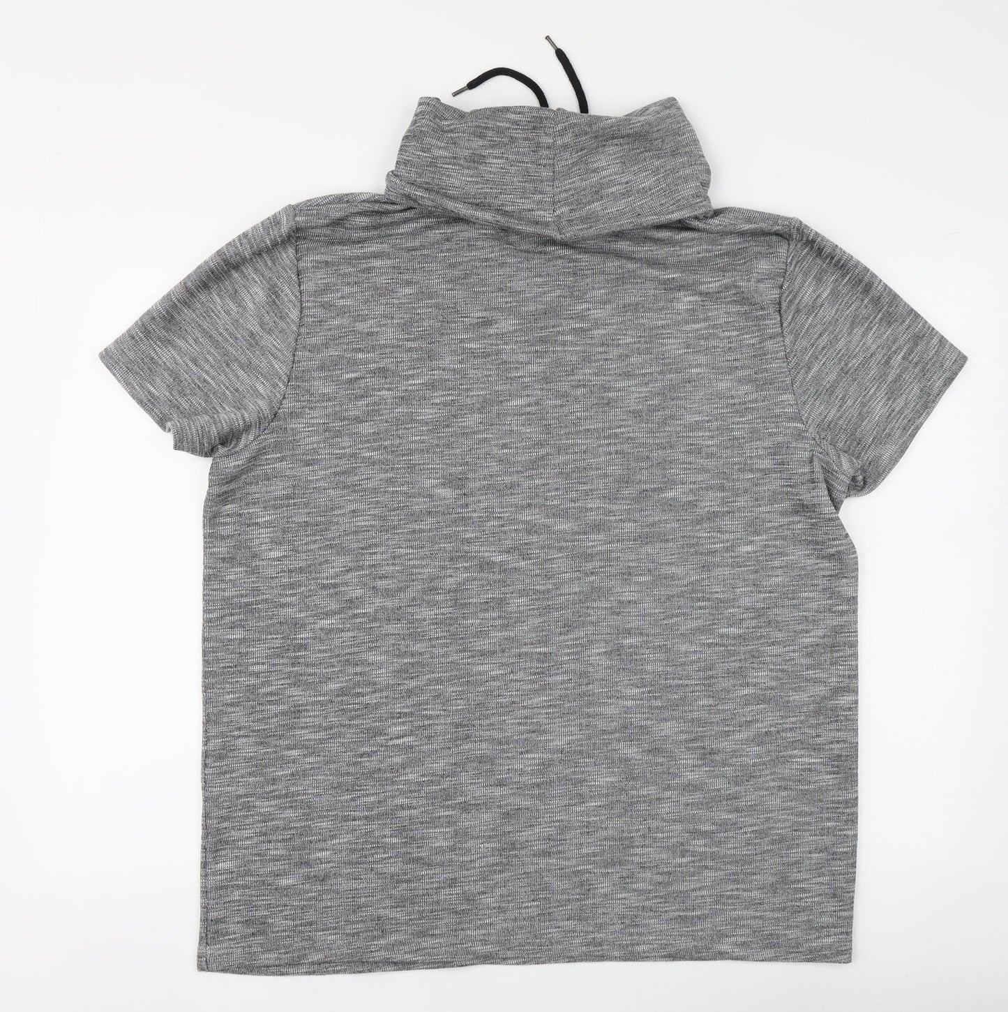 River Island Womens Grey Polyester Pullover Hoodie Size L