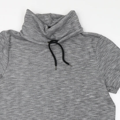 River Island Womens Grey Polyester Pullover Hoodie Size L