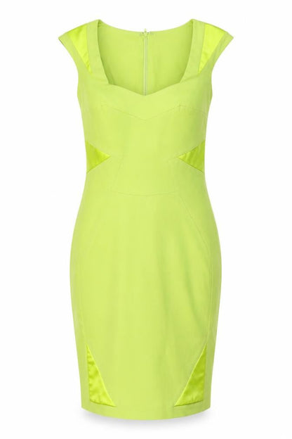 Hybrid Womens Green Polyester A-Line Size 10 Round Neck