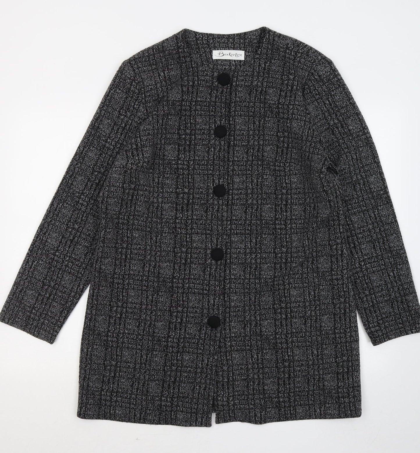Womens UK Size L Berkertex Grey Cardigan Jumper