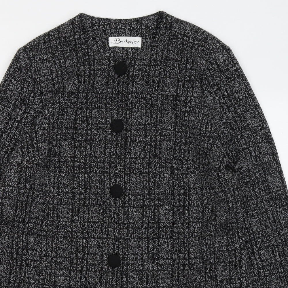 Womens UK Size L Berkertex Grey Cardigan Jumper