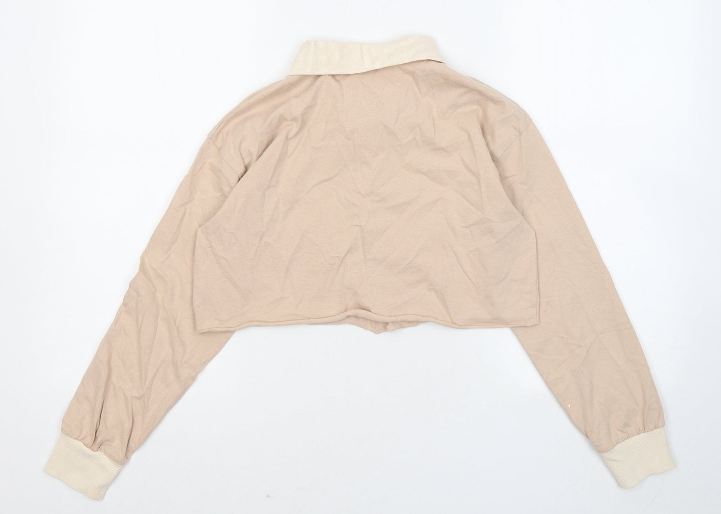 River Island Girls Beige Cotton Pullover Sweatshirt Size 11 Years - Why Not?