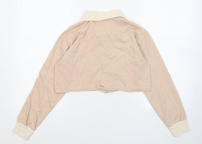 River Island Girls Beige Cotton Pullover Sweatshirt Size 11 Years - Why Not?