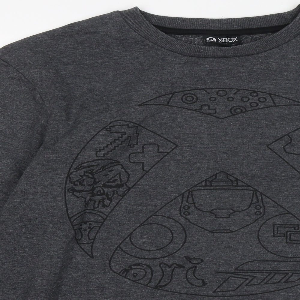 Mens UK Size M F&F Grey Pullover Sweatshirt