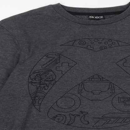 Mens UK Size M F&F Grey Pullover Sweatshirt