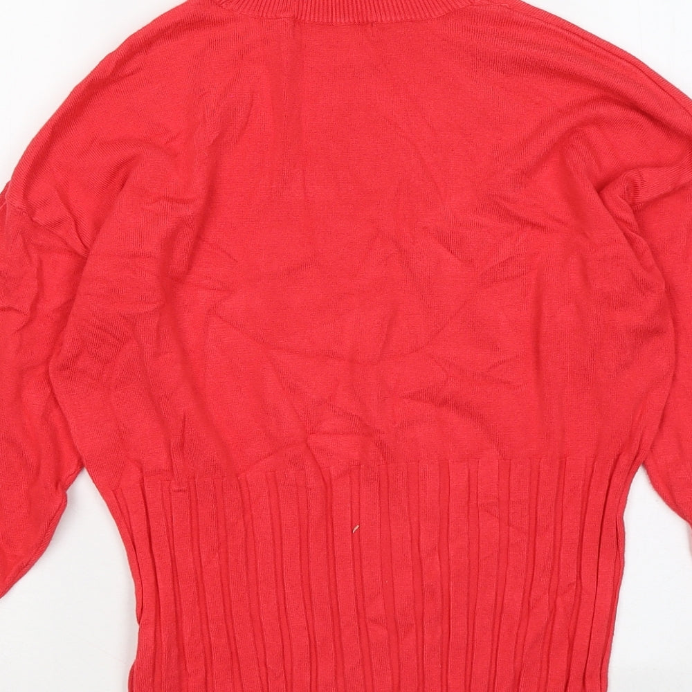 Womens UK Size 14 Marks and Spencer Red Pullover Jumper