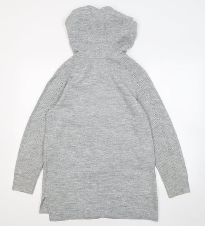 Reitmans Womens Grey Acrylic Pullover Hoodie Size M