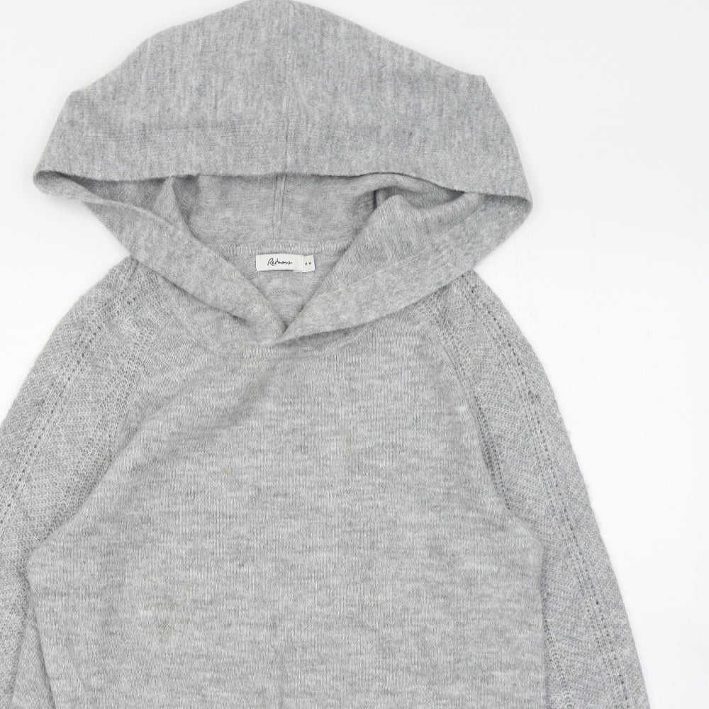 Reitmans Womens Grey Acrylic Pullover Hoodie Size M