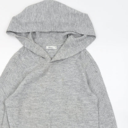 Reitmans Womens Grey Acrylic Pullover Hoodie Size M