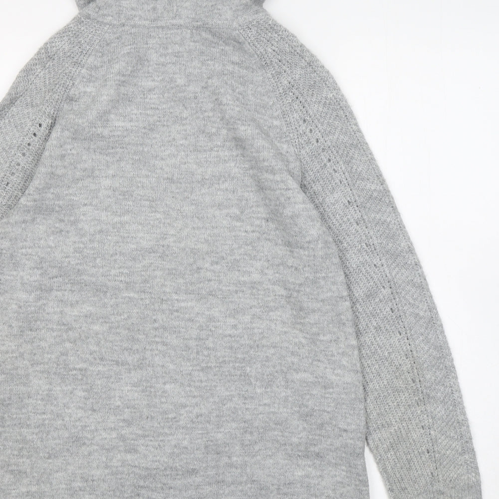 Reitmans Womens Grey Acrylic Pullover Hoodie Size M