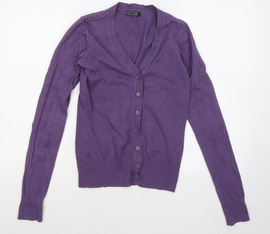 Womens UK Size S Only Purple Cardigan Jumper