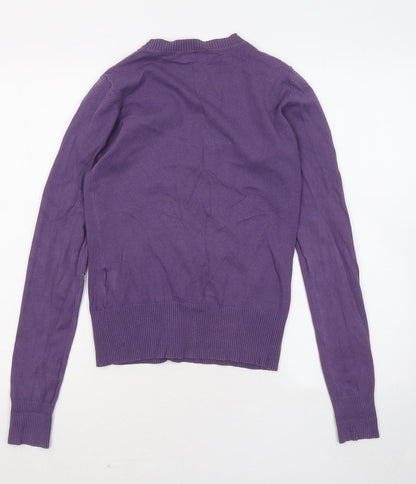 Womens UK Size S Only Purple Cardigan Jumper