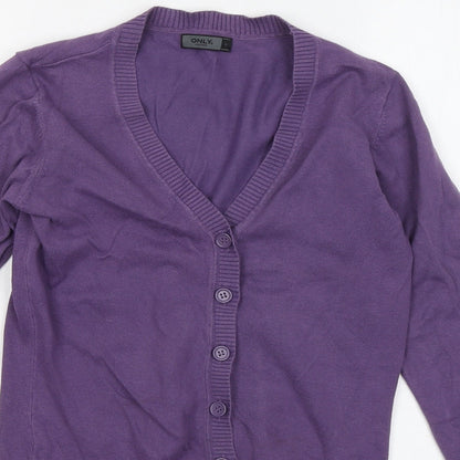 Womens UK Size S Only Purple Cardigan Jumper