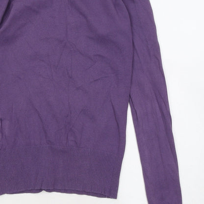 Womens UK Size S Only Purple Cardigan Jumper